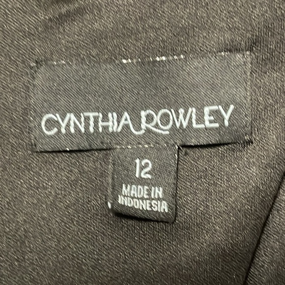 Cynthia Rowley Women's Sheath Dress Sparkles Sleeveless Black Striped Size 12 - Picture 10 of 11